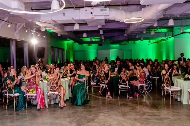 Guests gathered in the green-lit ballroom at the 2025 Goodness Gala